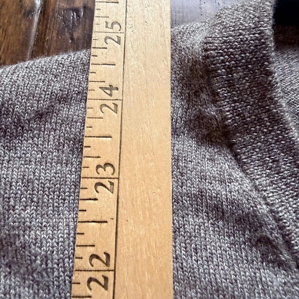 Bonobos Sweater Mens Heather Brown Merino Wool Lightweight V Neck Pullover Knit